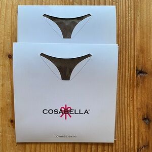 Cosabella Lowrise Bikini underwear (2) in mesh chocolate brown NWT in small